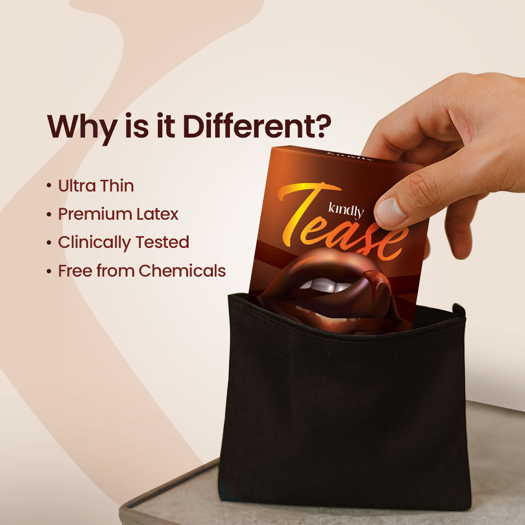 Kindly Tease Ultra Thin Condoms - Chocolate Flavour - Pack of 10