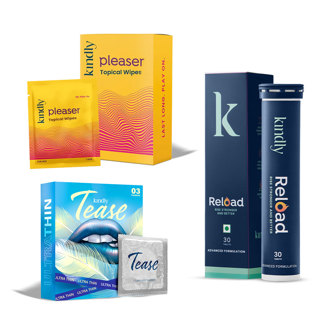 Pleaser Performance Kit : Pleaser wipes , Reload & Condom