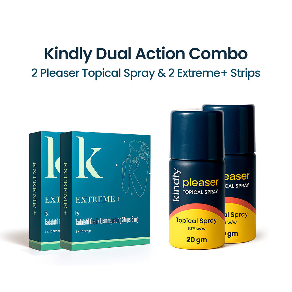 Kindly Dual Action Combo: Pleaser Topical Wipes & Extreme+ Strips
