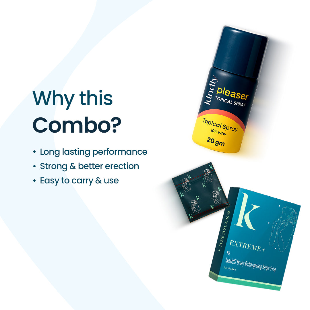 Kindly Dual Action Combo: Pleaser Topical Wipes & Extreme+ Strips