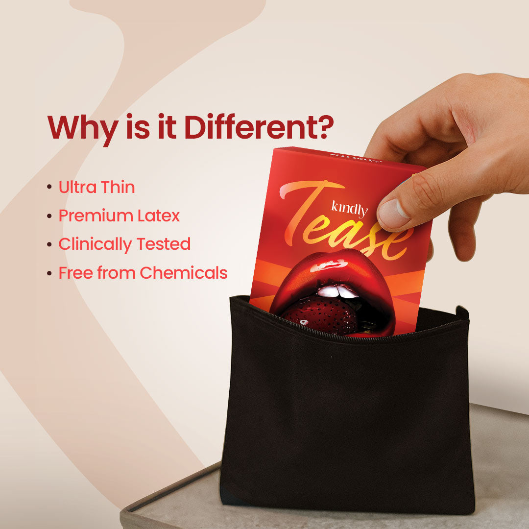 Kindly Tease Ultra Thin Condoms – Strawberry Flavour - Pack of 10