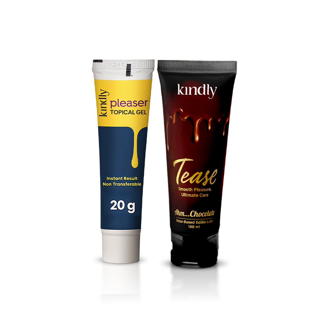 Kindly Endurance & Comfort Combo – Delay Gel with Water Based Chocolate Flavoured Lubricant ( Pack of 2)