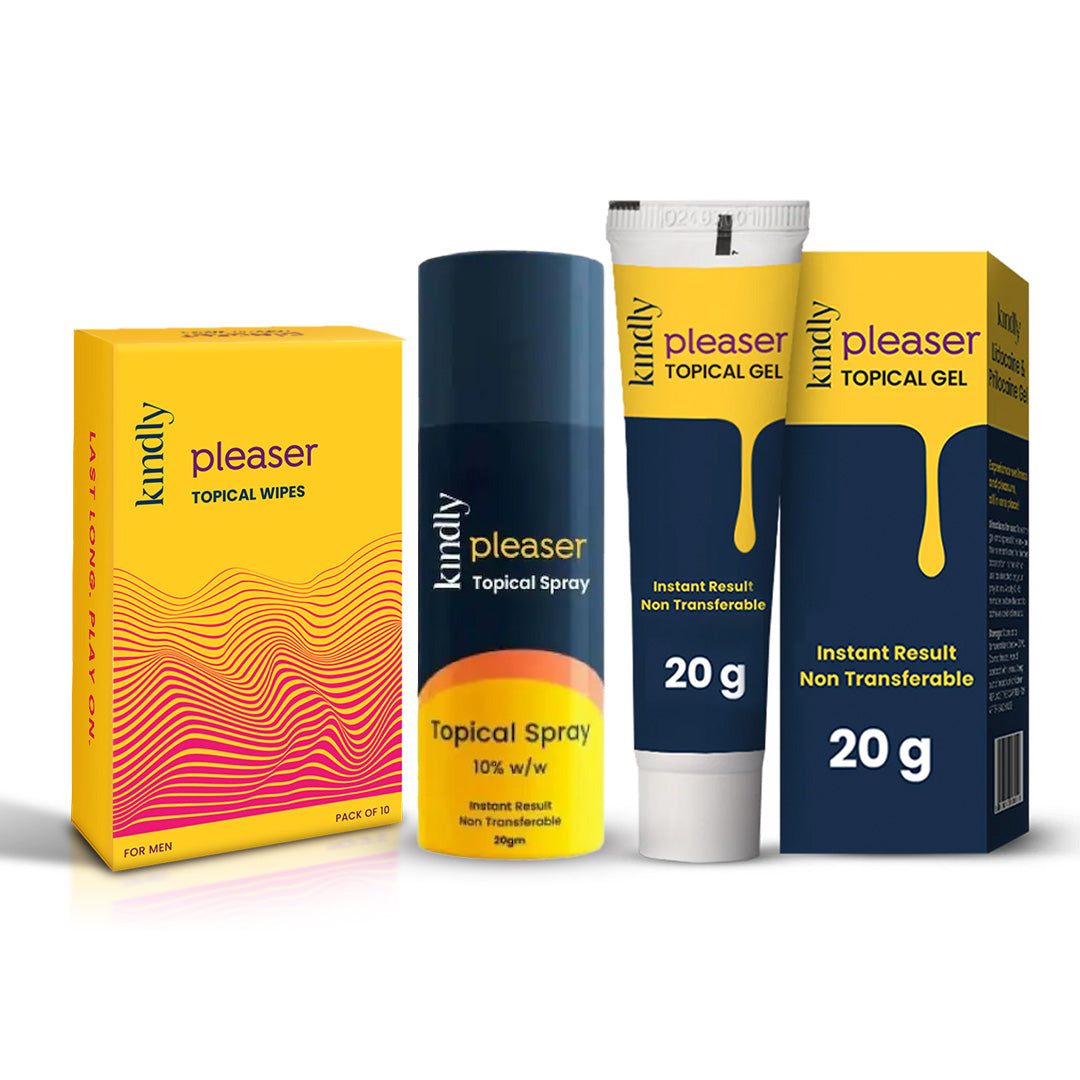 Power Play Combo : Pleaser Topical Spray , Gel & Wipes