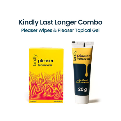 Kindly Last Longer Combo: Pleaser Topical Wipes & Pleaser Topical Gel