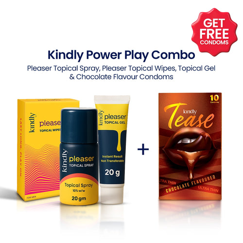 Kindly Power Play Combo: Pleaser Topical Spray, Pleaser Topical Gel & Pleaser Topical Wipes