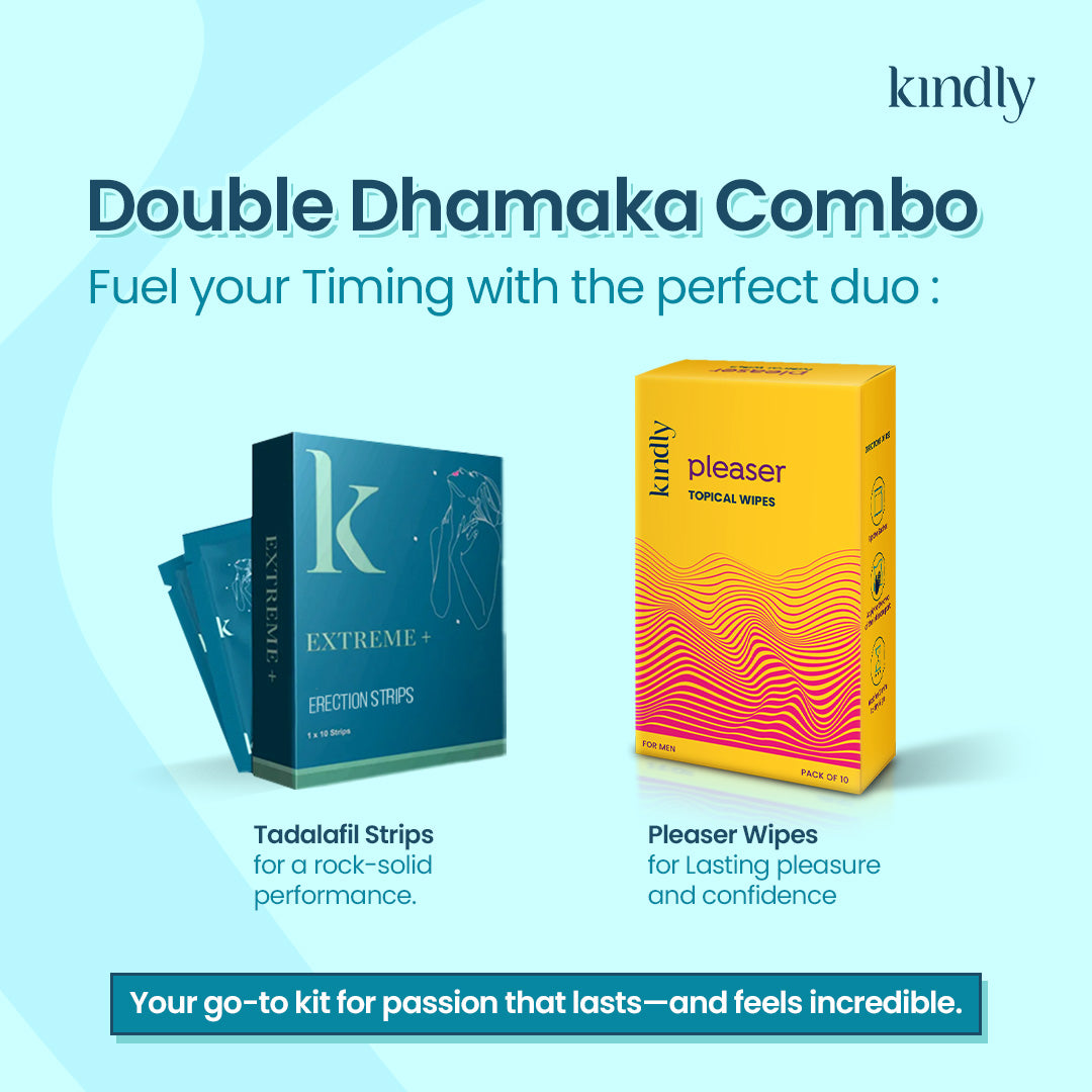 Double Dhamaka Combo : Pleaser Wipes &  Extreme+ Strips