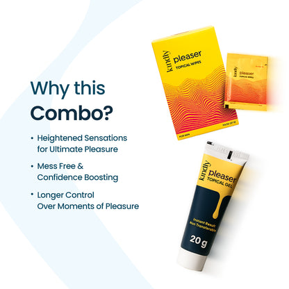 Kindly Last Longer Combo: Pleaser Topical Wipes & Pleaser Topical Gel