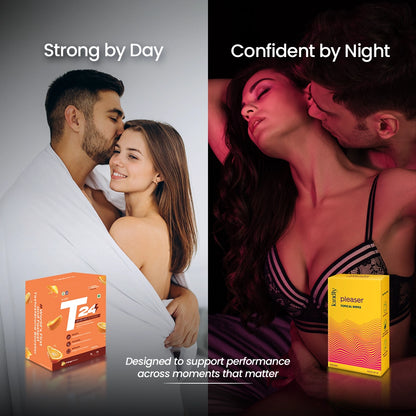 Kindly T24 Orange and Pleaser Wipes + Condoms pack of 10