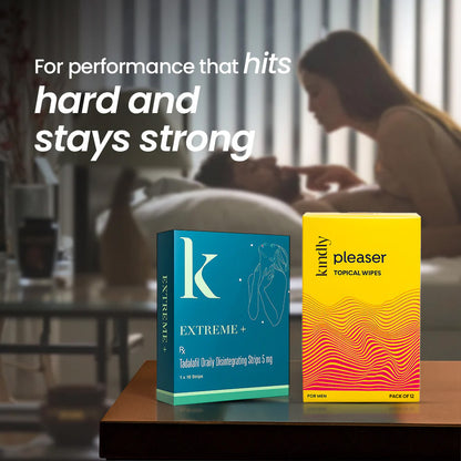 Kindly Double Dhamaka Combo: Pleaser Topical Wipes & Extreme+ Strips