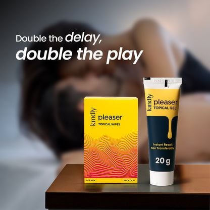 Kindly Last Longer Combo: Pleaser Topical Wipes & Pleaser Topical Gel