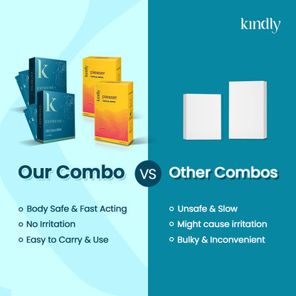 Double Dhamaka Combo : Pleaser Wipes &  Extreme+ Strips