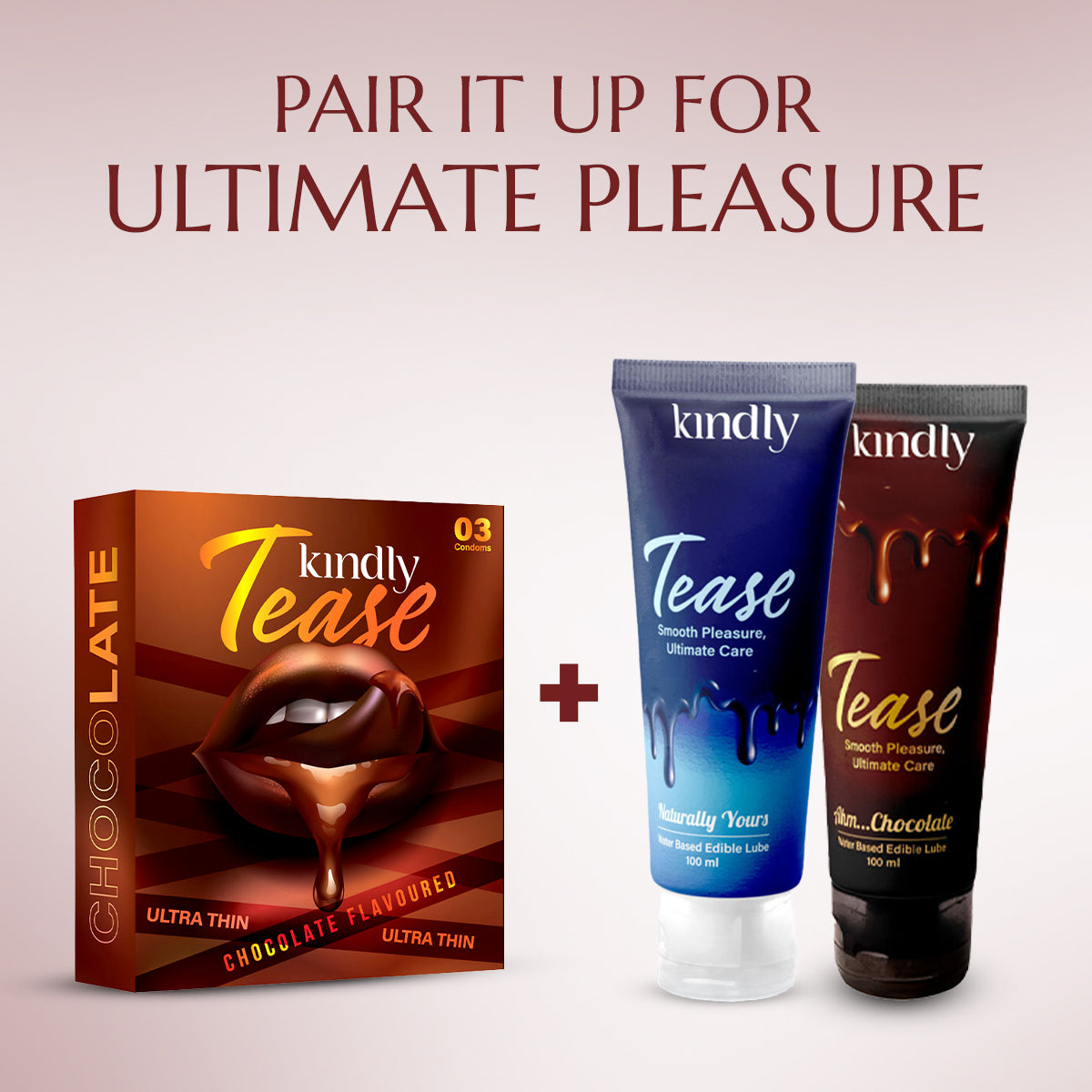Tease Condoms- Ultra Thin- Chocolate Flavour- Pack of 3