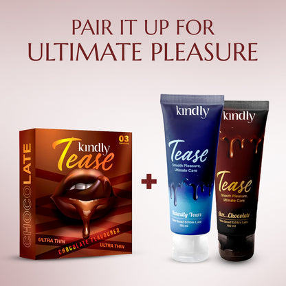 Tease Condoms- Ultra Thin- Chocolate Flavour- Pack of 3