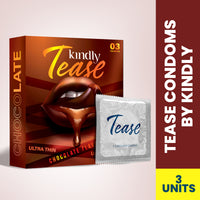 Tease Condoms- Ultra Thin- Chocolate Flavour- Pack of 3
