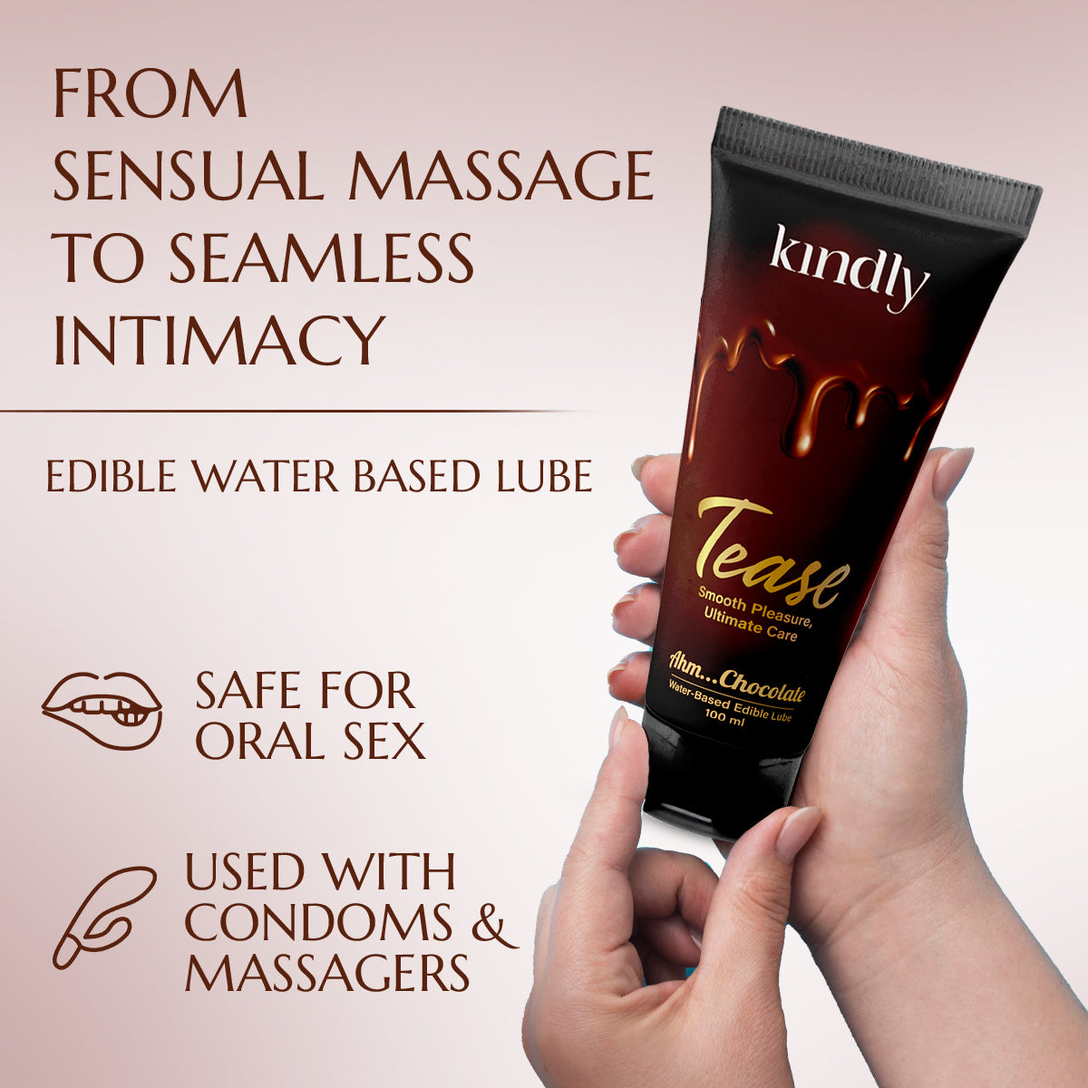 Tease Edible Water-based Lubricant- Chocolate Flavour