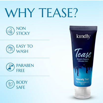 Tease Edible Water-based Lubricant- Natural Flavour